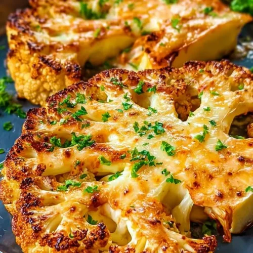 Easy Cheesy Low Carb Caulolfower Steaks Recipe