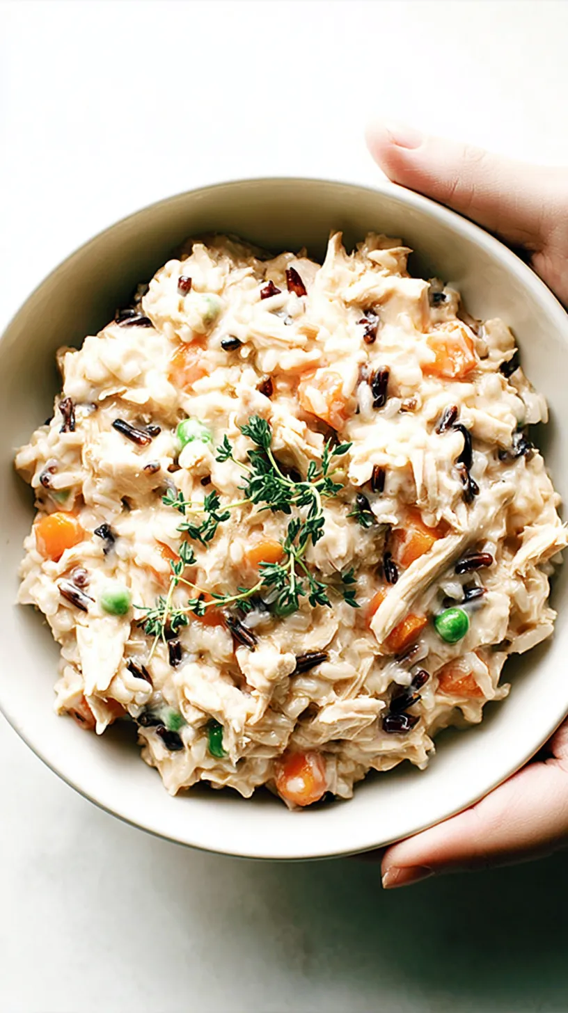 Creamy Slow Cooker Chicken Wild Rice Soup
