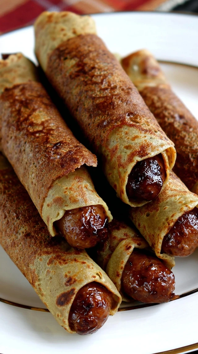 Easy Keto Pancake-Wrapped Sausages Recipe