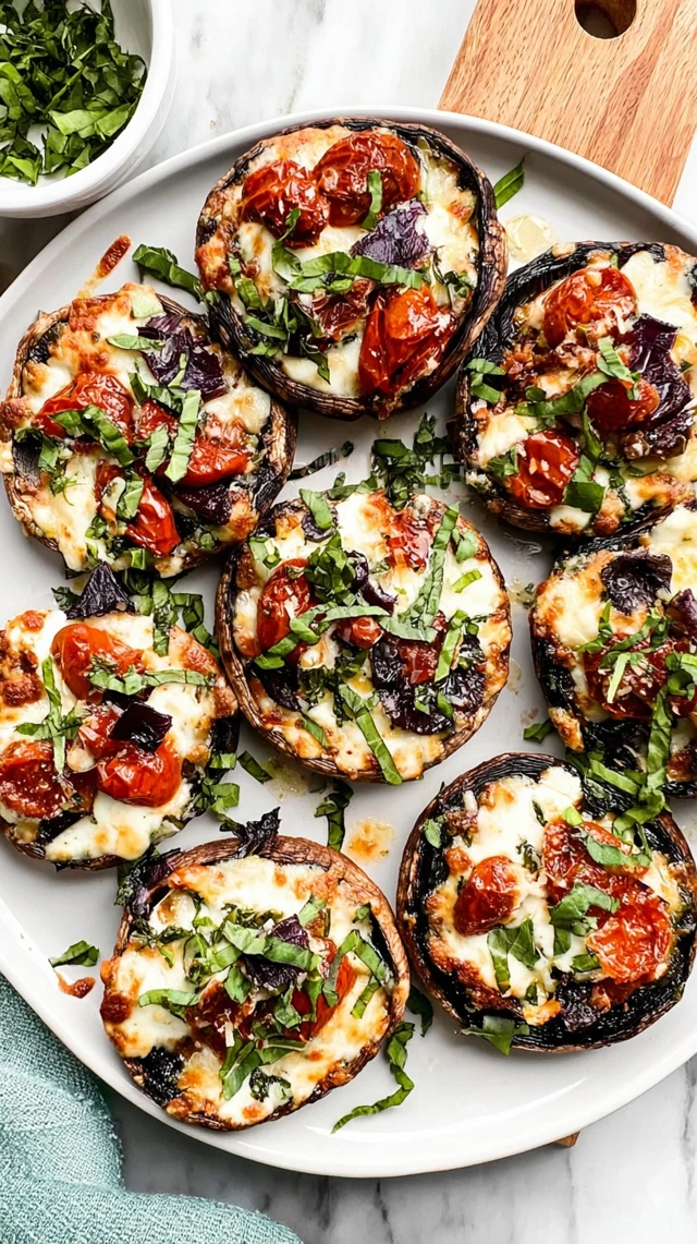 Keto Pizza Stuffed Portobello Mushrooms Recipe