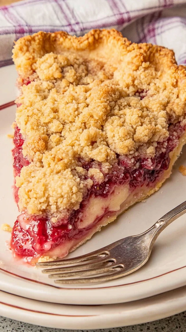 Best Strawberry Rhubarb Crumble Pie Recipe