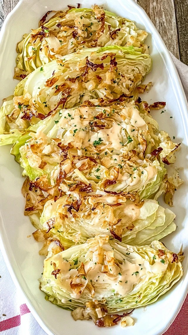 Savory Crispy Oven-Roasted Cabbage Wedges Recipe